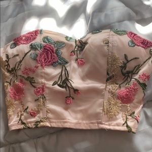 Floral bustier